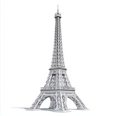 Eiffel Tower: A Timeless Architectural Masterpiece , isolated on white background png