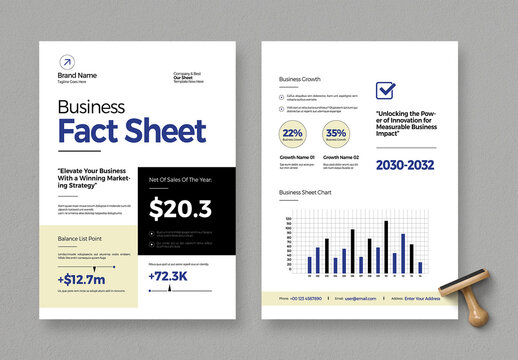 Business Fact Sheet Template Layout