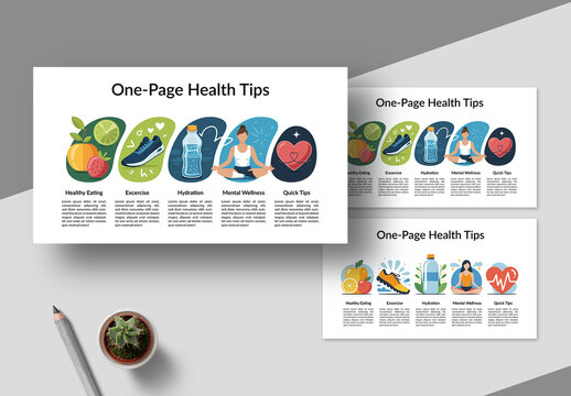 Health Tips Infographic Template Layout