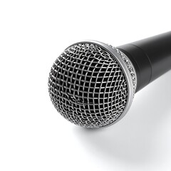 Close-up of a black microphone