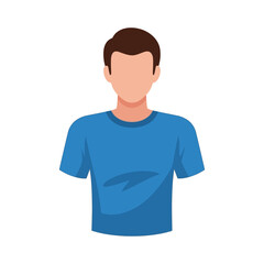 Fototapeta premium man in white t shirt