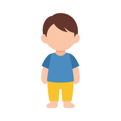 little boy with hand on chin