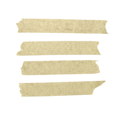 Paper masking tape torn on transparent background png