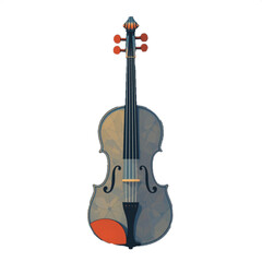 Fototapeta premium Flat colored violin illustration 