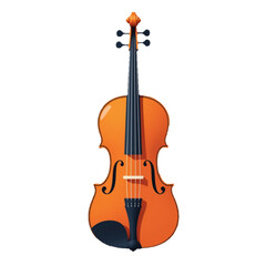 Flat colored violin illustration 
