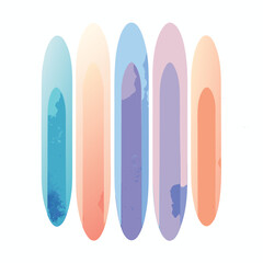 Fototapeta premium Minimalist abstract composition with five elements
