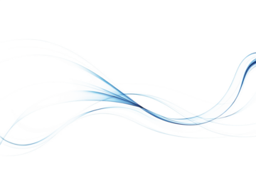 Flowing Blue and White Abstract Waves on Background graphic design isolated on a transparent background