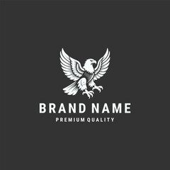 Eagle logo vector hipster vintage illustration