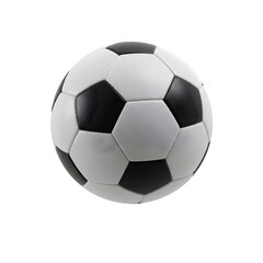 Obraz premium Classic soccer ball with pentagon and hexagon pattern, perfect for sport, game, match, and athletic design projects. isolated on white or transparent background.PNG format.