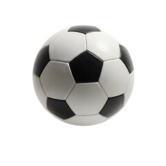 Fototapeta premium Classic soccer ball with pentagon and hexagon pattern, perfect for sport, game, match, and athletic design projects. isolated on white or transparent background.PNG format.