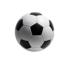 Obraz premium Classic soccer ball with pentagon and hexagon pattern, perfect for sport, game, match, and athletic design projects. isolated on white or transparent background.PNG format.