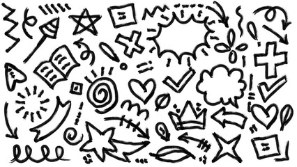 Fototapeta premium marker pen style doodle image in transparent PNG format