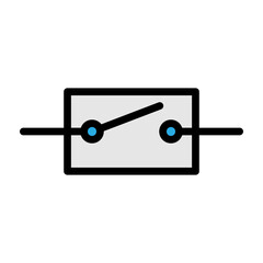 Relay Switch Vector Filled Icon Design