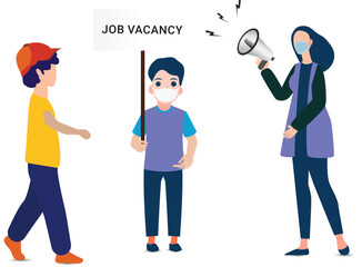 Career advancement, job promotion or career development or management or executive opportunity in company concept, boss helping hand give management chair to happy 