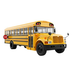 Classic Yellow School Bus: Transportation Icon