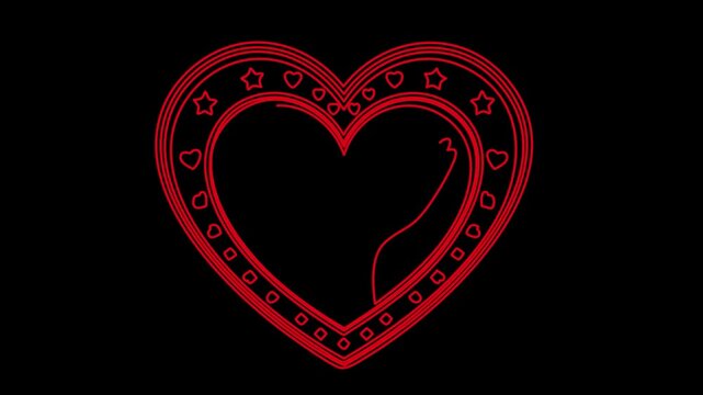 2D Stroke Animation Heart with Two Open Hands Social Media. Only the illustration is AI generated in Adobe Illustrator.