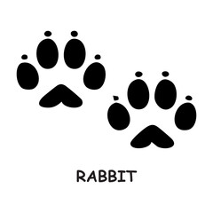 Rabbit footprint icon © ahmadbahrul