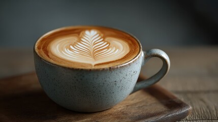 latte art delight the creamy textured artistry of latte art gracefully adorns a ceramic cup a testament to the skill and care poured into each individual cup