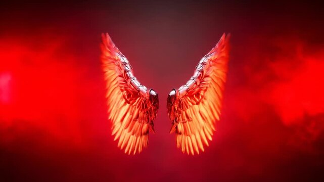 Majestic Red Wings - A Fantasy Art Exploration.