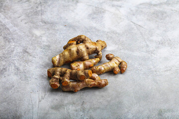 Fresh young Tumeric root heap