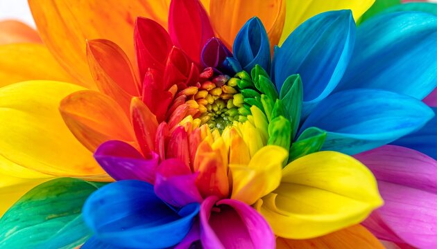 Close-up of a vibrant multicolored flower