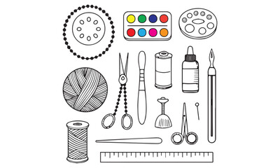 Arts and Crafts Supplies Sewing Tools, Painting Kits, Stationery and Creative Materials