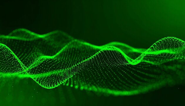 Abstract green wave pattern