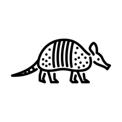 armadillo outline icon. armadillo line art illustration.