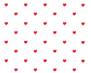 Seamless Pattern of Red Hearts - Love, Romance, Valentine's Day Background, Wedding, Anniversary, Decorative Texture, Sweet & Romantic Design.