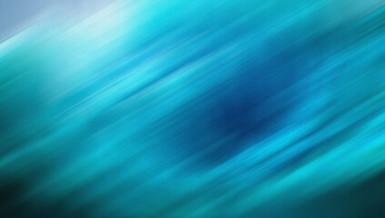 Abstract diagonal streaks of bright turquoise and deep blue light trails with motion blur background