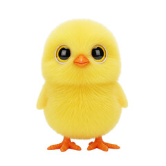 Adorable fluffy yellow chick toy with big eyes