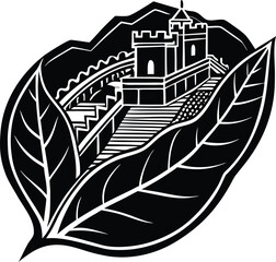 Abstract futuristic geometric pattern with glowing lines and gradients for technology background isolated on transparent background