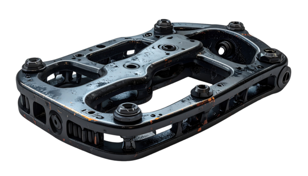 Dark bike pedal, intricate design