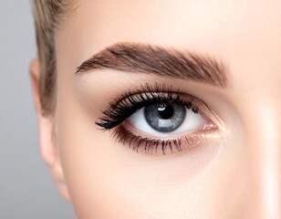 Obraz premium Close-up of a woman's eye with perfect makeup
