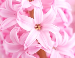 Fototapeta premium Close-up of delicate pink hyacinths