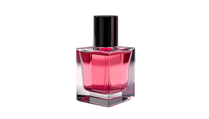 Pink cube perfume bottle