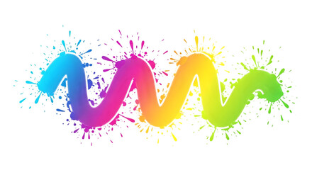 colorful paint splashes