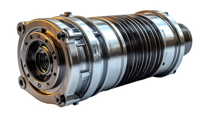 Close-up of a metallic machine part