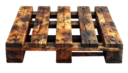 Old wooden pallet, top view