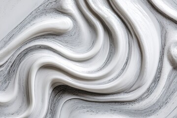Obraz premium Abstract swirls of light gray and white paint or paste