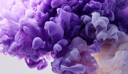 Fototapeta premium Abstract swirling colors of purple and lavender ink