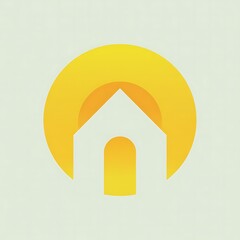 House Inside Sun – Home, Comfort, Warmth, and Shelter Concept in Minimalist Design

