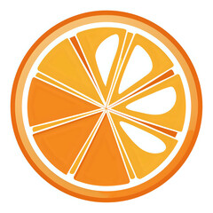 Obraz premium orange slice ,hand drawn illustration outline isolated on white background