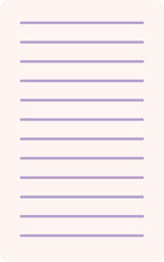 Lavenderlined Paper Sheet Clean Simple and Ready for Notes.