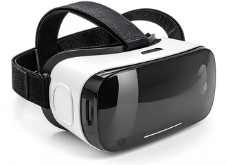 PNG of a VR headset, isolated on transparent background, professional lighting 