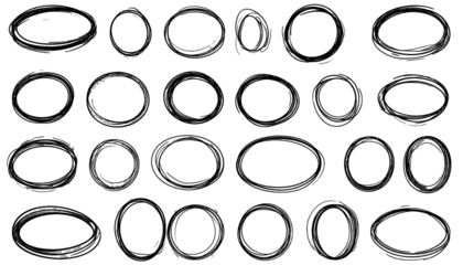 Abstract design of various oval and round shapes