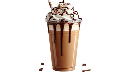 Chocolate Ice Cream Shake PNG, Transparent Background, Creamy Milkshake, Cold Chocolate Drink, Choco Shake with Ice Cream, Dessert Beverage, Sweet Chocolate Smoothie PNG, Tasty Chilled Drink Illustrat