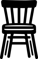 Simple Black Chair Silhouette Vector