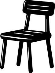 Simple Black Chair Silhouette Vector