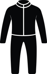 Thermal wear silhouette vector art illustration